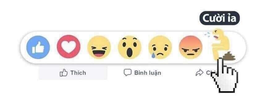 Biểu tượng cảm xúc Facebook "Cười ỉa"