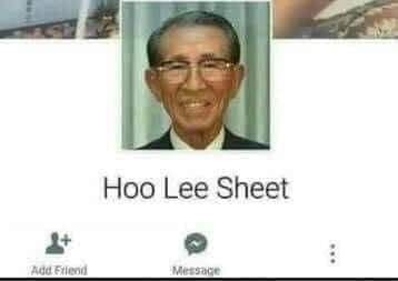 Ảnh facebook người đàn ông tên Hoo Lee Sheet - Holy Sheet