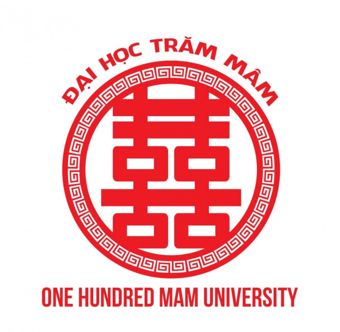 Bản đẹp logo trường Đại học Trăm Mâm - One Hundred Mam University