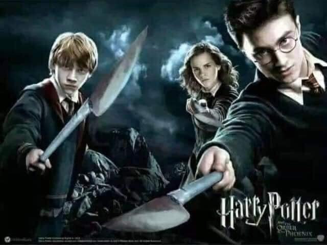 Bộ ba phép thuật Harry Potter cầm phóng lợn