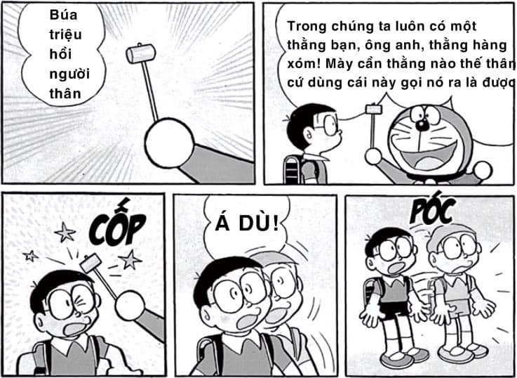 Búa triệu hồi người thân của Doraemon