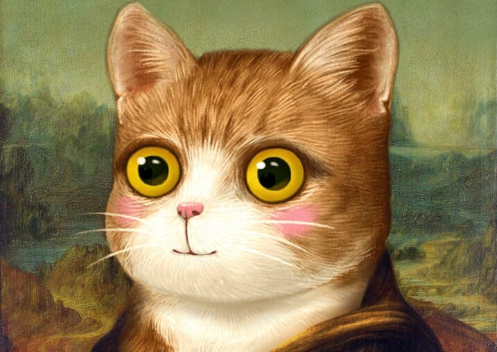 Nàng Mona Lisa có gương mặt mèo