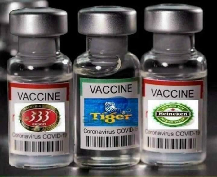 Vắc xin bia 333, vắc xin bia Tiger và vắc xin bia Heineken